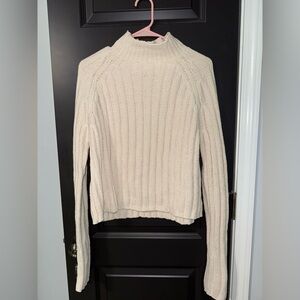 American Eagle Cream Ribbed Women's Sweater